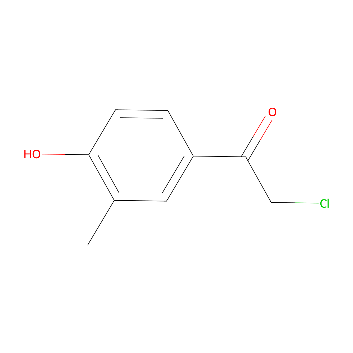 2-Chloro-1-(4-hydroxy-3-methylphenyl)ethan-1-one molecular structure, CAS 40943-24-6