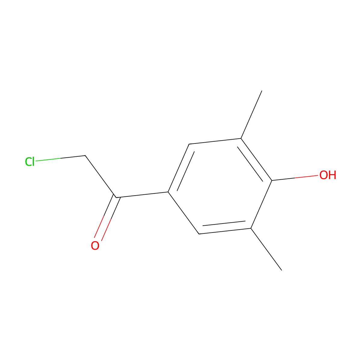 2-Chloro-1-(4-hydroxy-3,5-dimethylphenyl)ethan-1-one molecular structure, CAS 40943-25-7