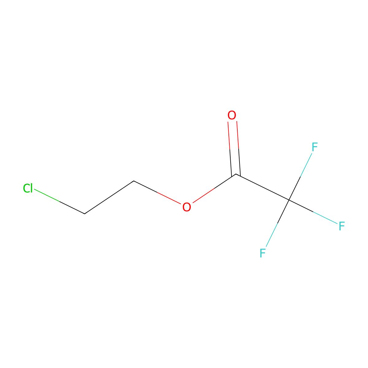 2-Chloroethyl trifluoroacetate molecular structure, CAS 40949-99-3
