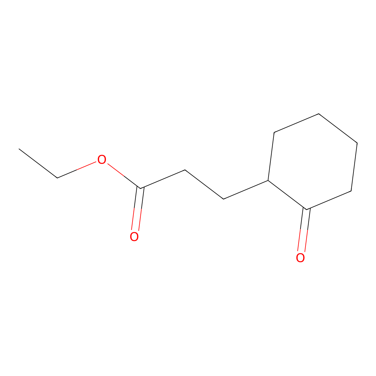 Ethyl 3-(2-oxocyclohexyl)propanoate molecular structure, CAS 4095-02-7