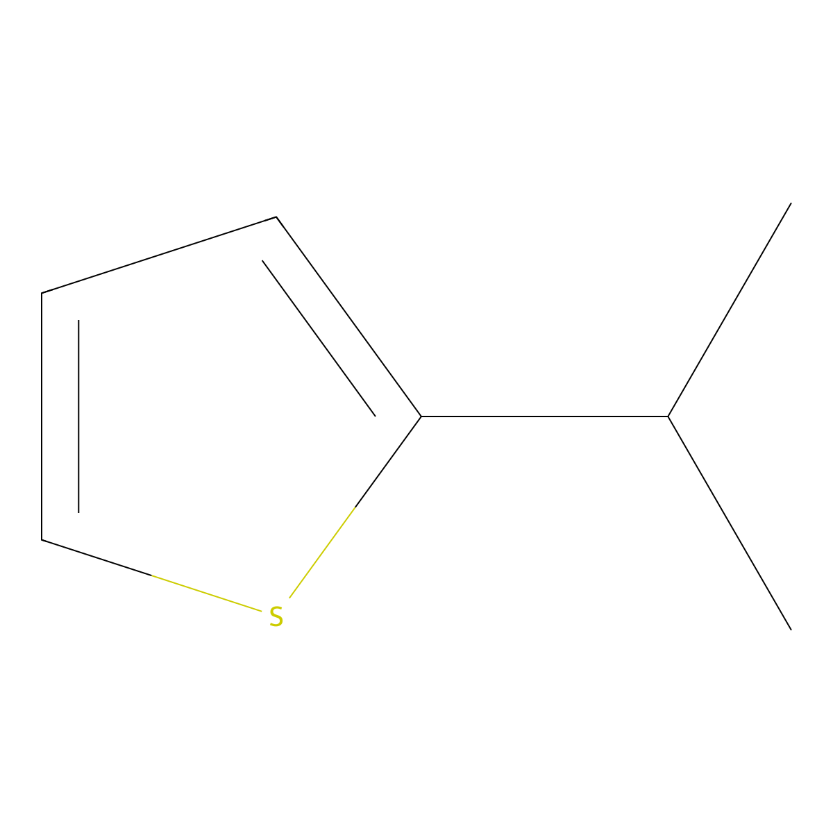 Thiophene, 2-(1-methylethyl)- molecular structure, CAS 4095-22-1