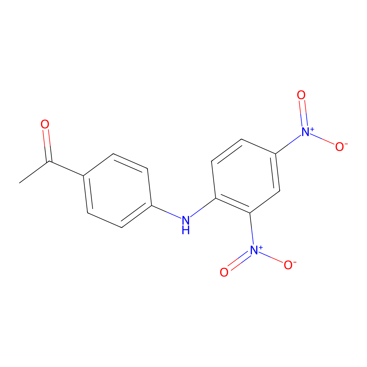 4-Acetyl-2',4'-dinitrodiphenylamine molecular structure, CAS 40950-03-6