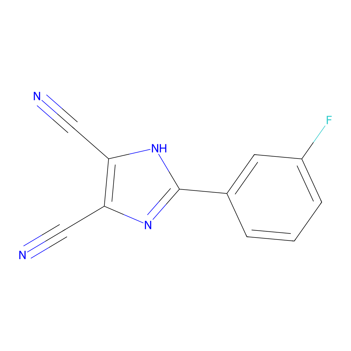 2-(3-Fluorophenyl)-1H-imidazole-4,5-dicarbonitrile molecular structure, CAS 40953-39-7