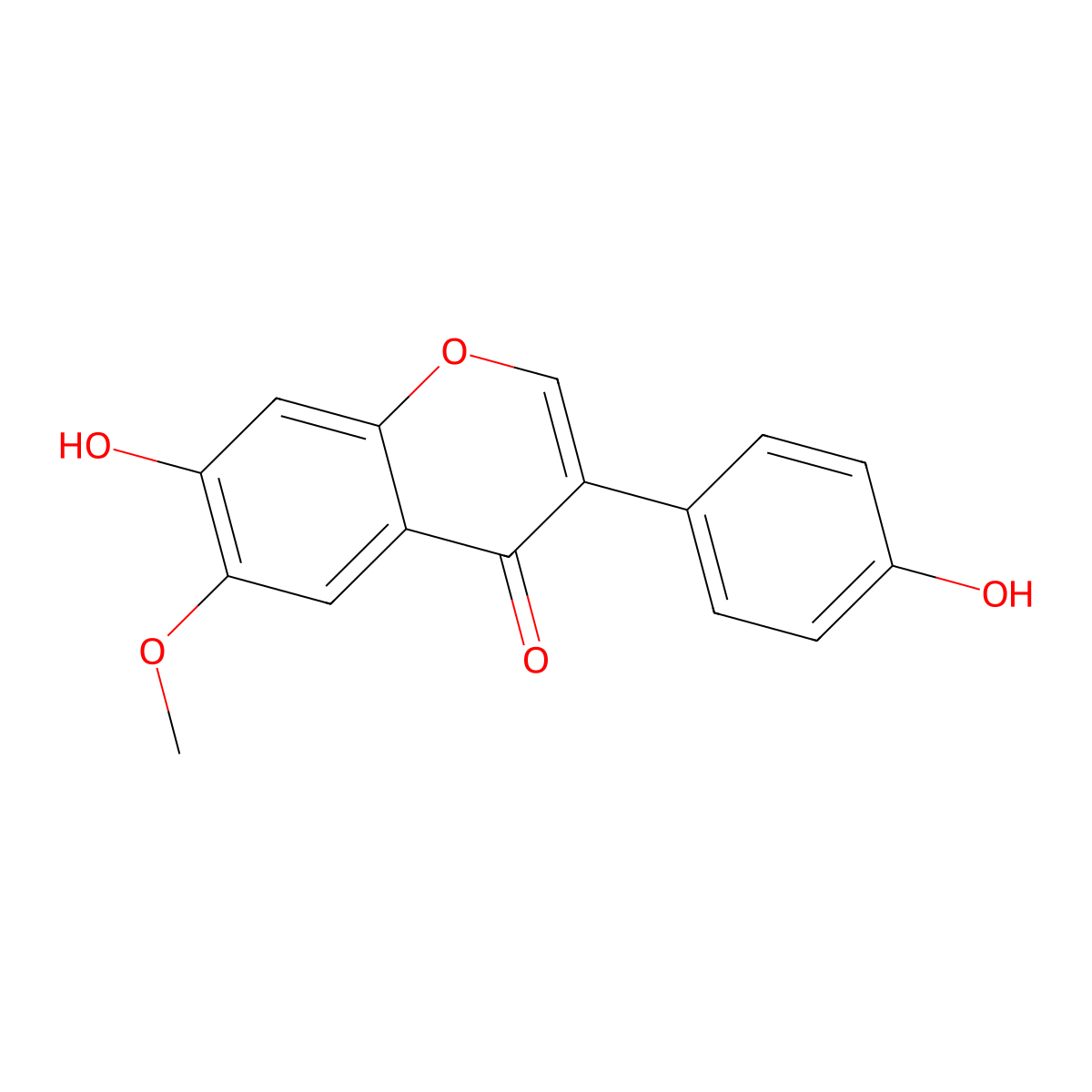 Glycitein molecular structure, CAS 40957-83-3