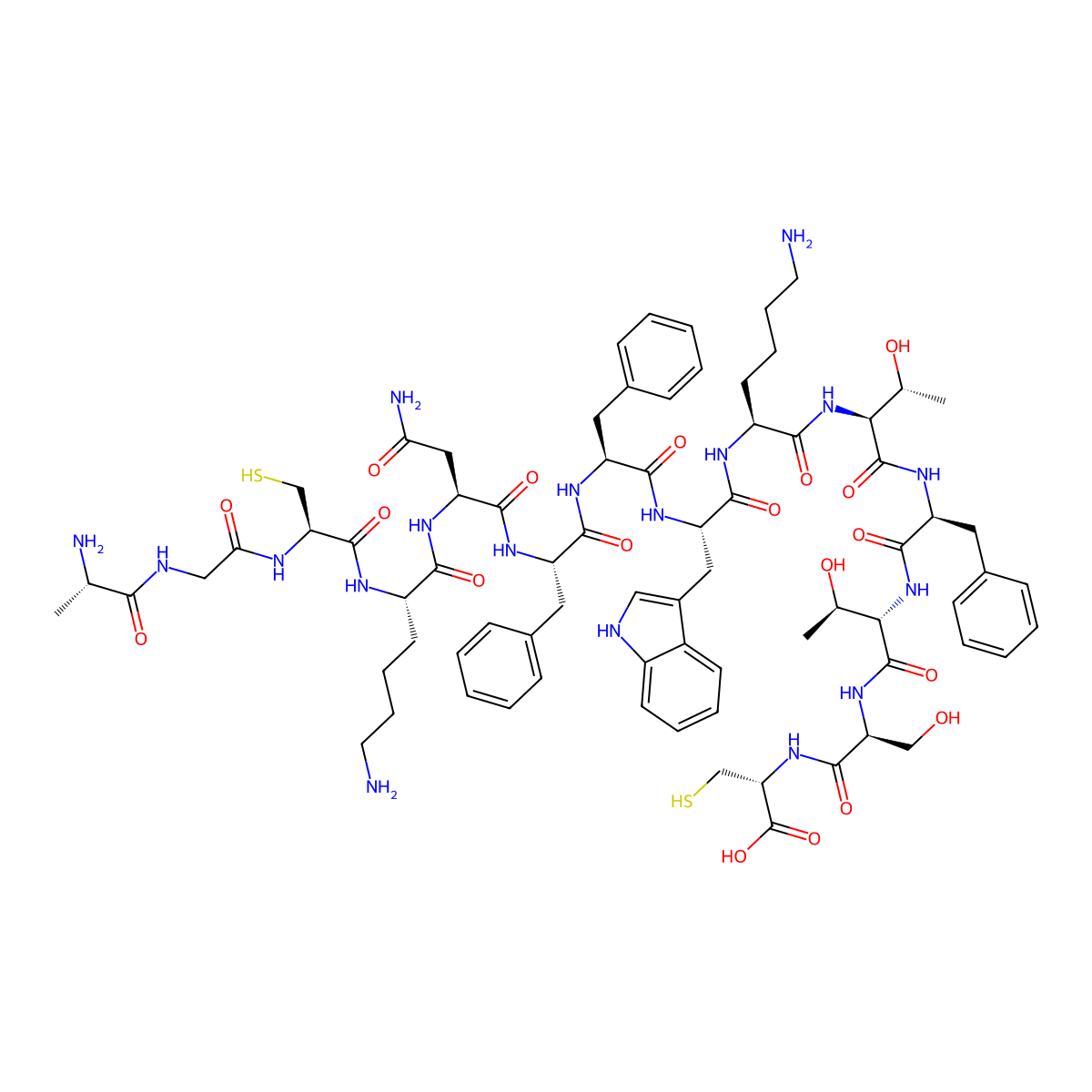 Dihydrosomatostatin molecular structure, CAS 40958-31-4
