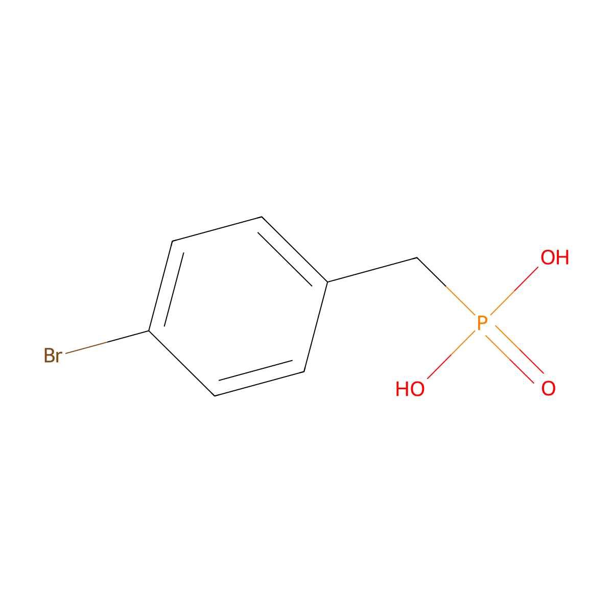 (4-bromophenyl)methylphosphonic Acid molecular structure, CAS 40962-34-3