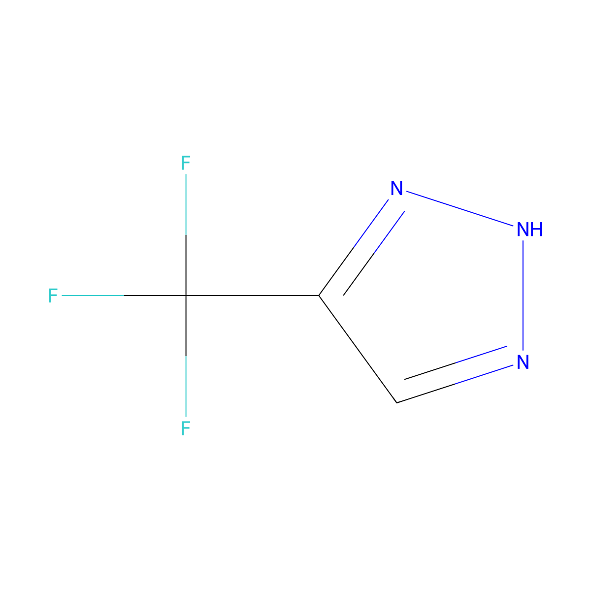 4-(trifluoromethyl)-1H-1,2,3-triazole molecular structure, CAS 40964-54-3
