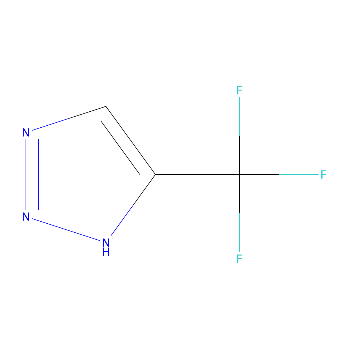 4-(trifluoromethyl)-1H-1,2,3-triazole molecular structure, CAS 40964-54-3