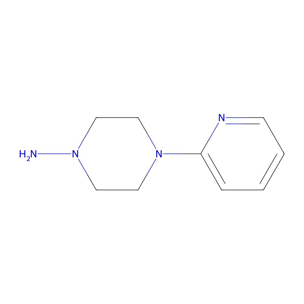 4-(Pyridin-2-yl)piperazin-1-amine molecular structure, CAS 40966-34-5
