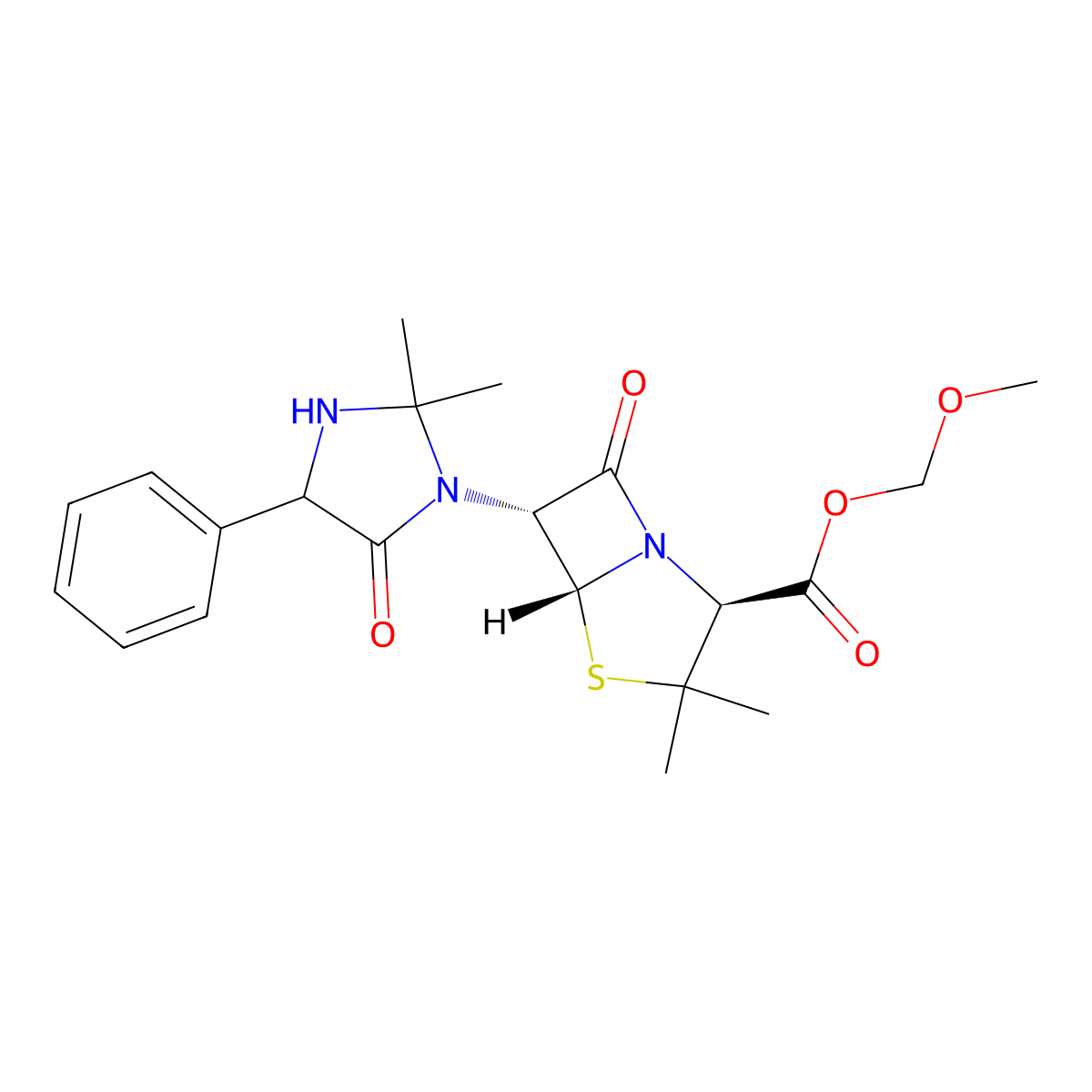 Sarpicillin molecular structure, CAS 40966-79-8