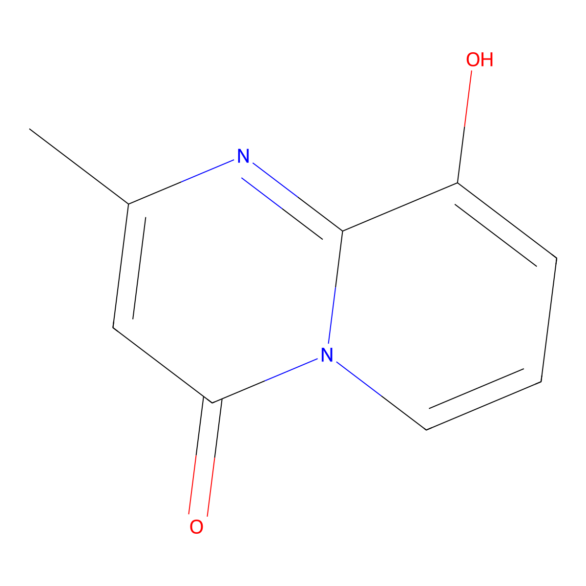 9-Hydroxy-2-methylpyrido[1,2-a]pyrimidin-4-one molecular structure, CAS 40966-84-5