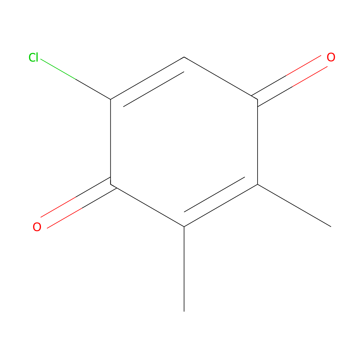 5-Chloro-2,3-dimentyl-1,4-benzoquinone molecular structure, CAS 40967-77-9