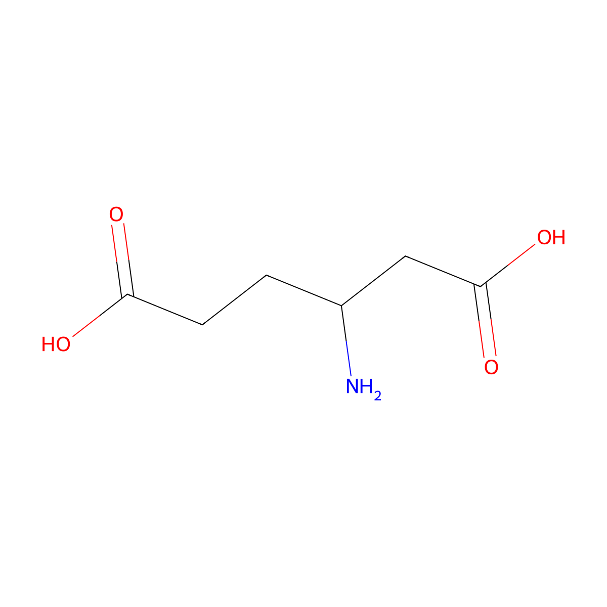 beta-Aminoadipic acid molecular structure, CAS 40967-78-0