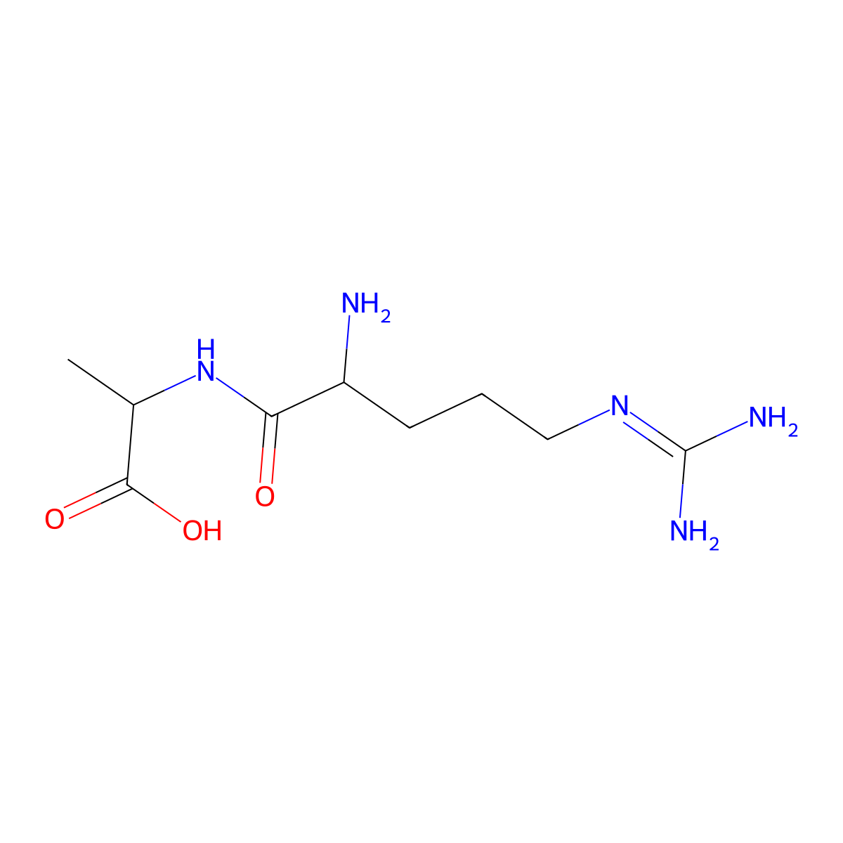 Arginylalanine molecular structure, CAS 40968-45-4