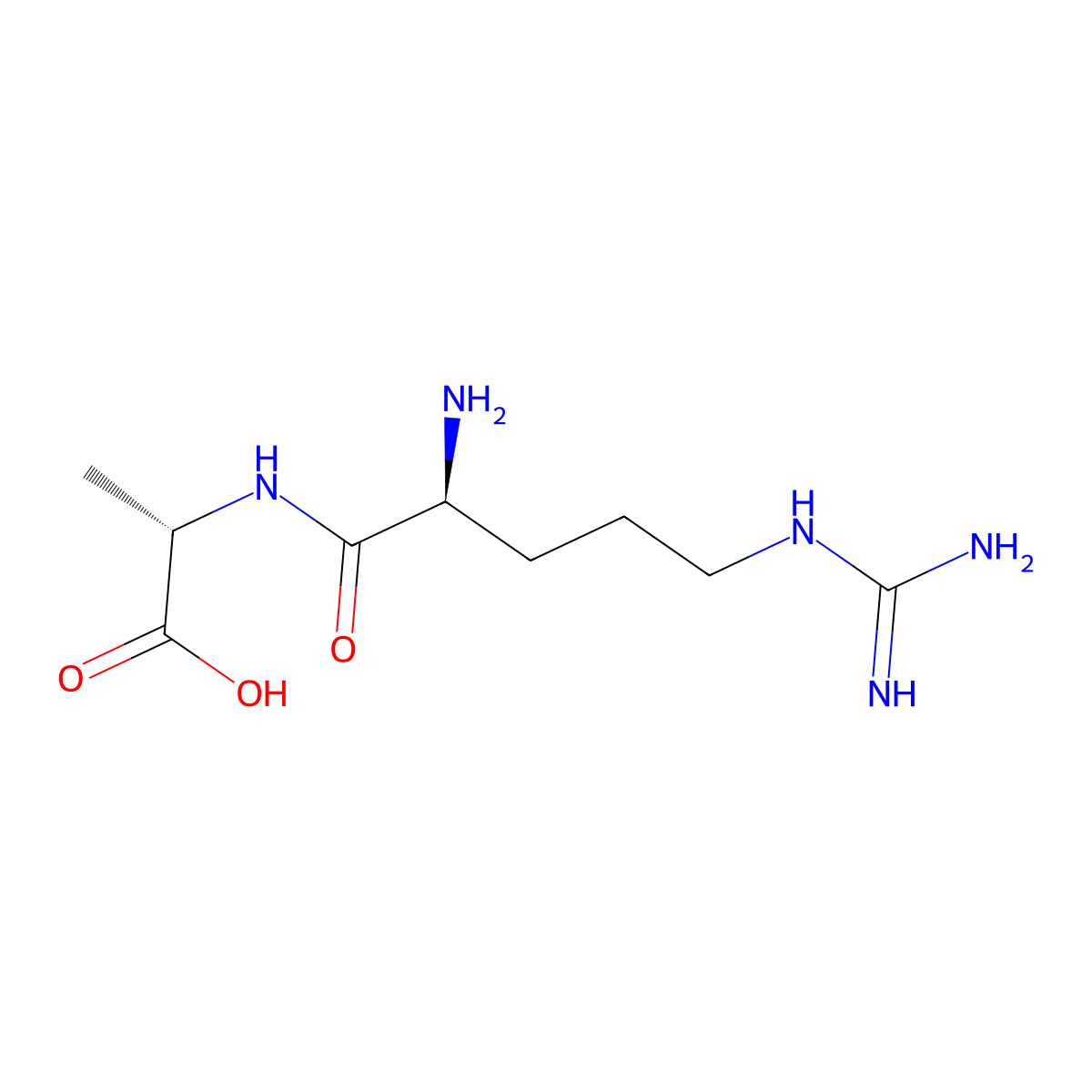 Arginylalanine molecular structure, CAS 40968-45-4
