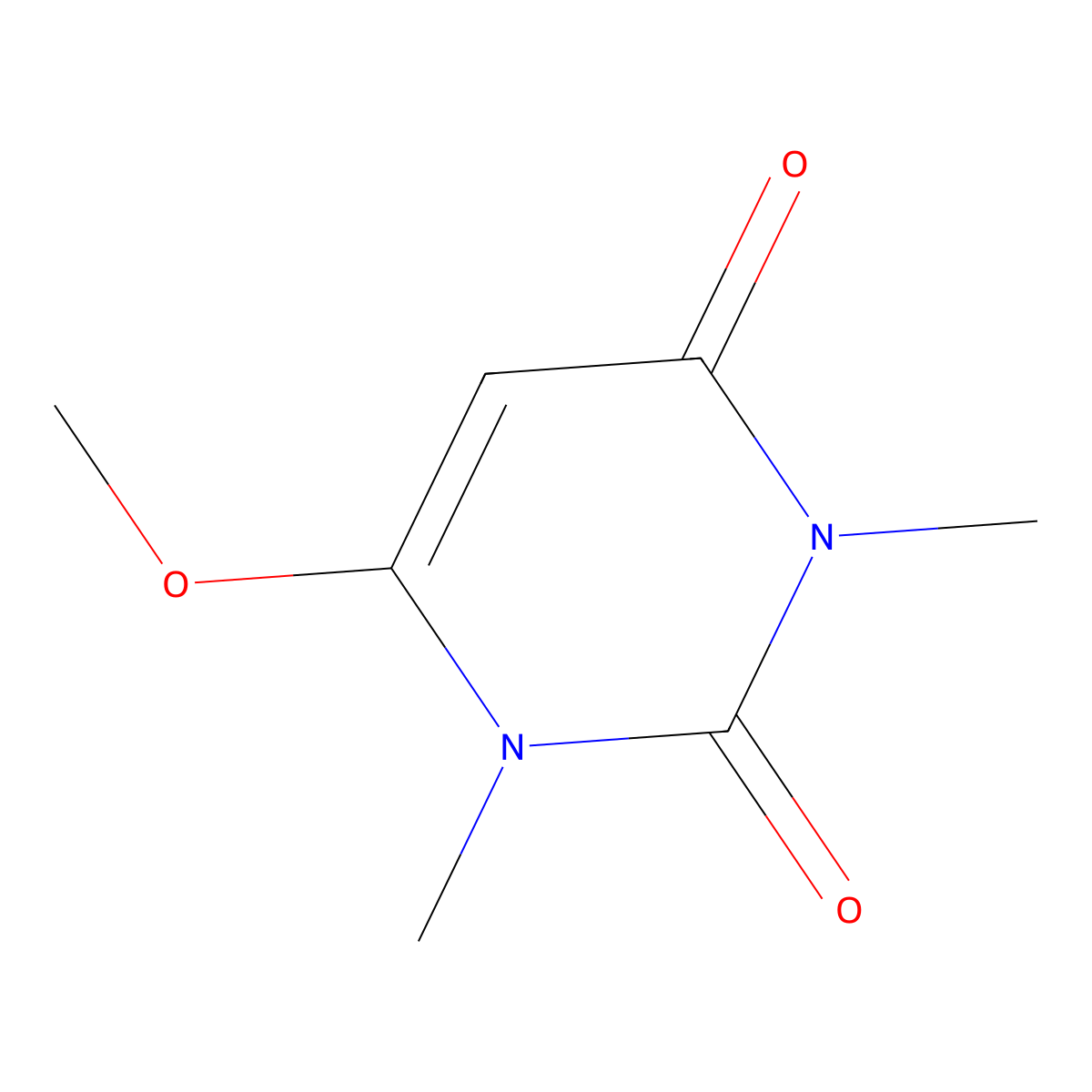 6-methoxy-1,3-dimethyl-2,4(1H,3H)-pyrimidinedione molecular structure, CAS 4097-20-5