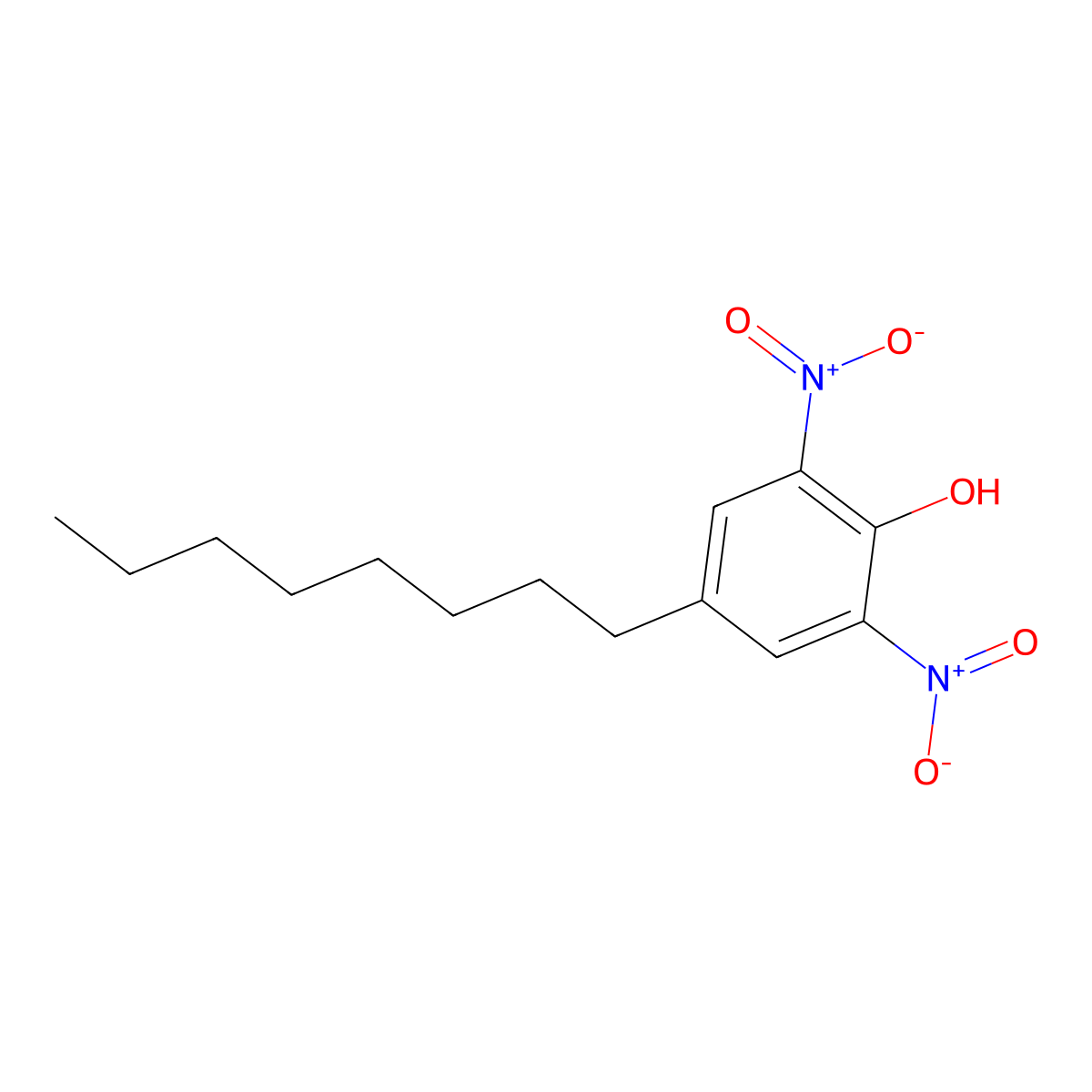 2,6-Dinitro-4-octylphenol molecular structure, CAS 4097-33-0
