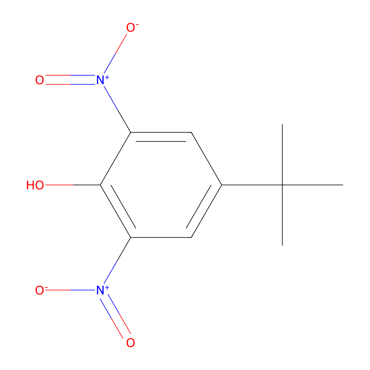 4-tert-Butyl-2,6-dinitrophenol molecular structure, CAS 4097-49-8