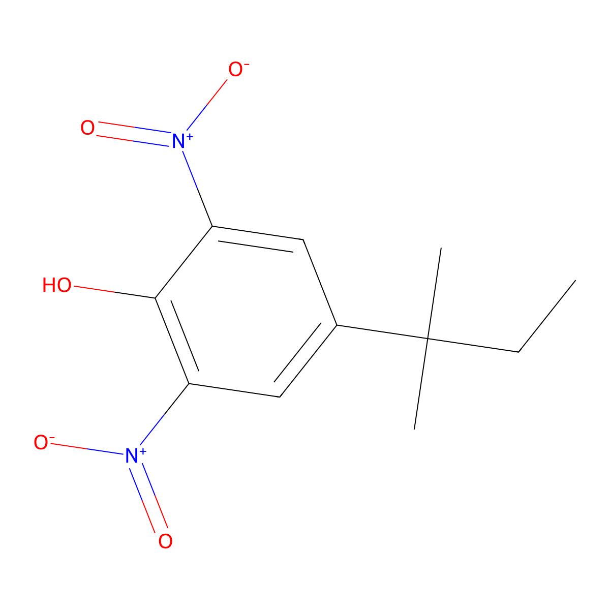 4-(2-Methylbutan-2-yl)-2,6-dinitrophenol molecular structure, CAS 4097-50-1