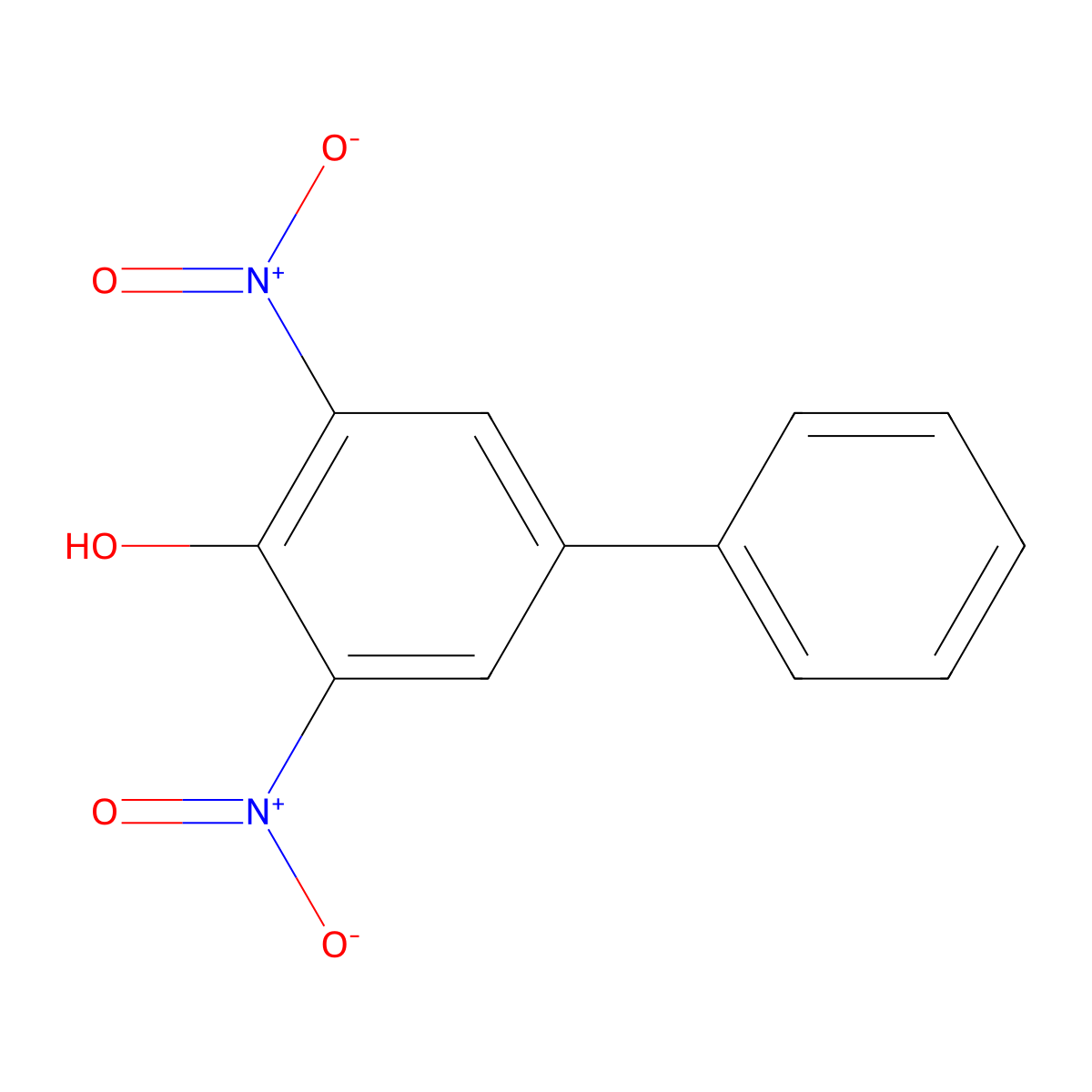 4-Hydroxy-3,5-dinitrobiphenyl molecular structure, CAS 4097-53-4