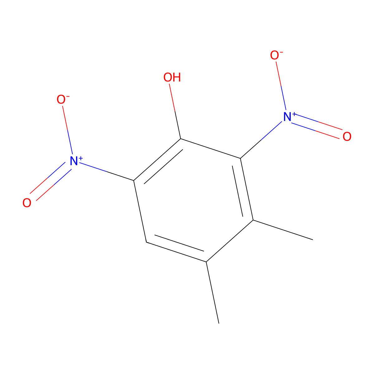 3,4-Dimethyl-2,6-dinitrophenol molecular structure, CAS 4097-61-4