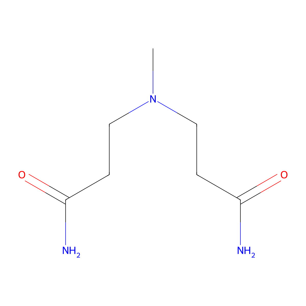 Methyliminobispropionamide molecular structure, CAS 4097-82-9