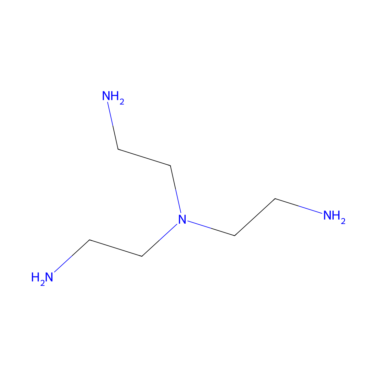 Tris(2-aminoethyl)amine molecular structure, CAS 4097-89-6
