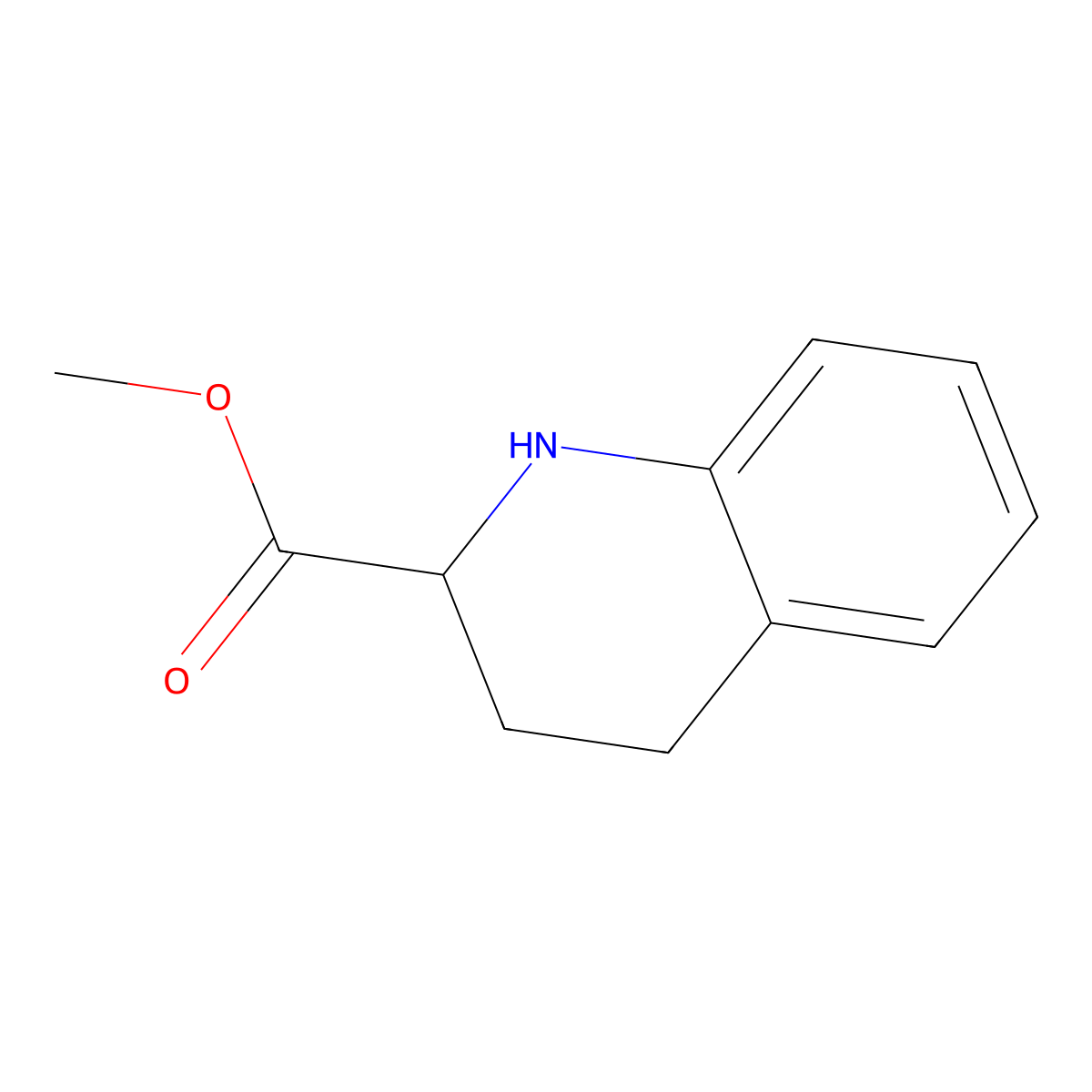 Methyl 1,2,3,4-tetrahydroquinoline-2-carboxylate molecular structure, CAS 40971-35-5