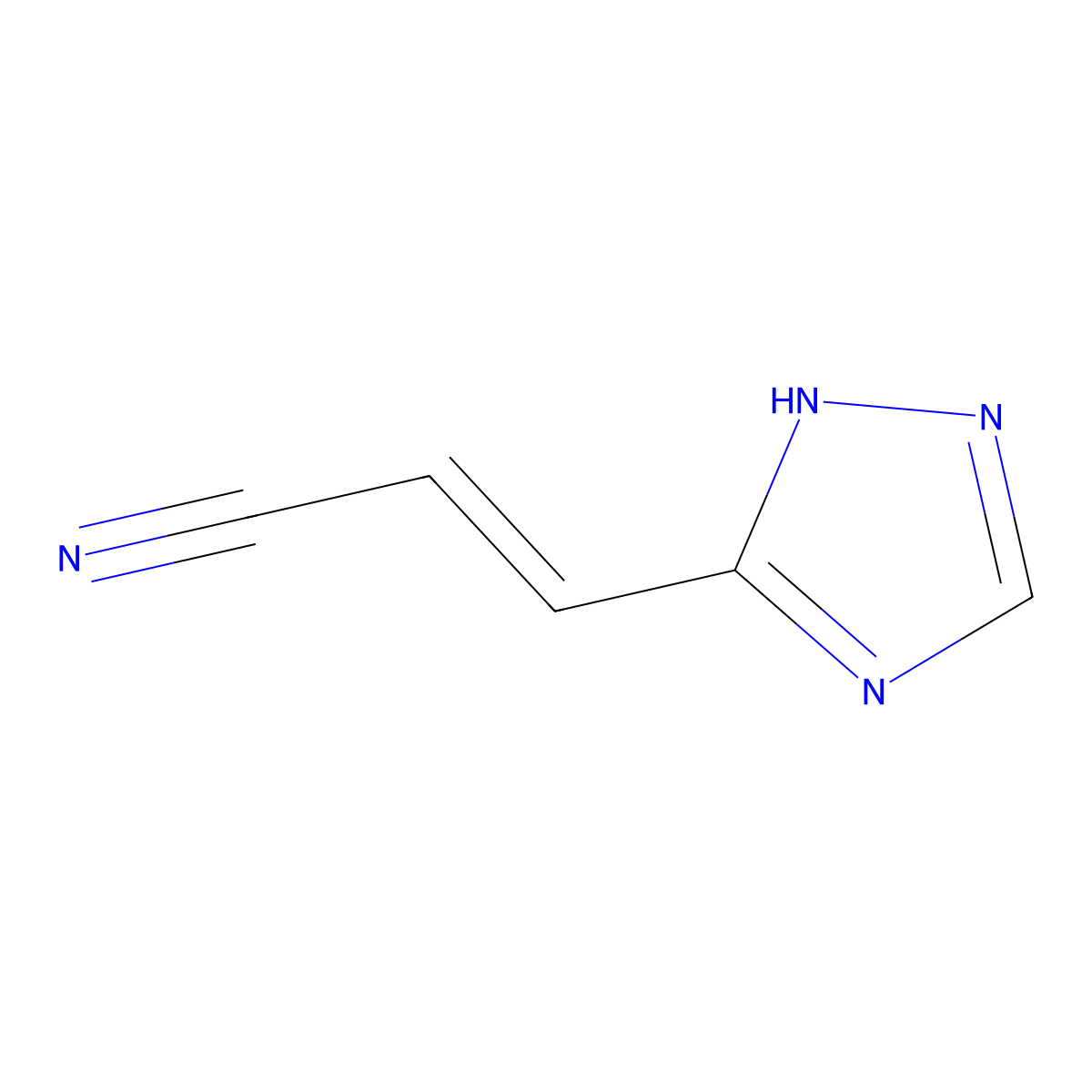 (E)-3-(4H-1,2,4-Triazol-3-yl)acrylonitrile molecular structure, CAS 40971-96-8