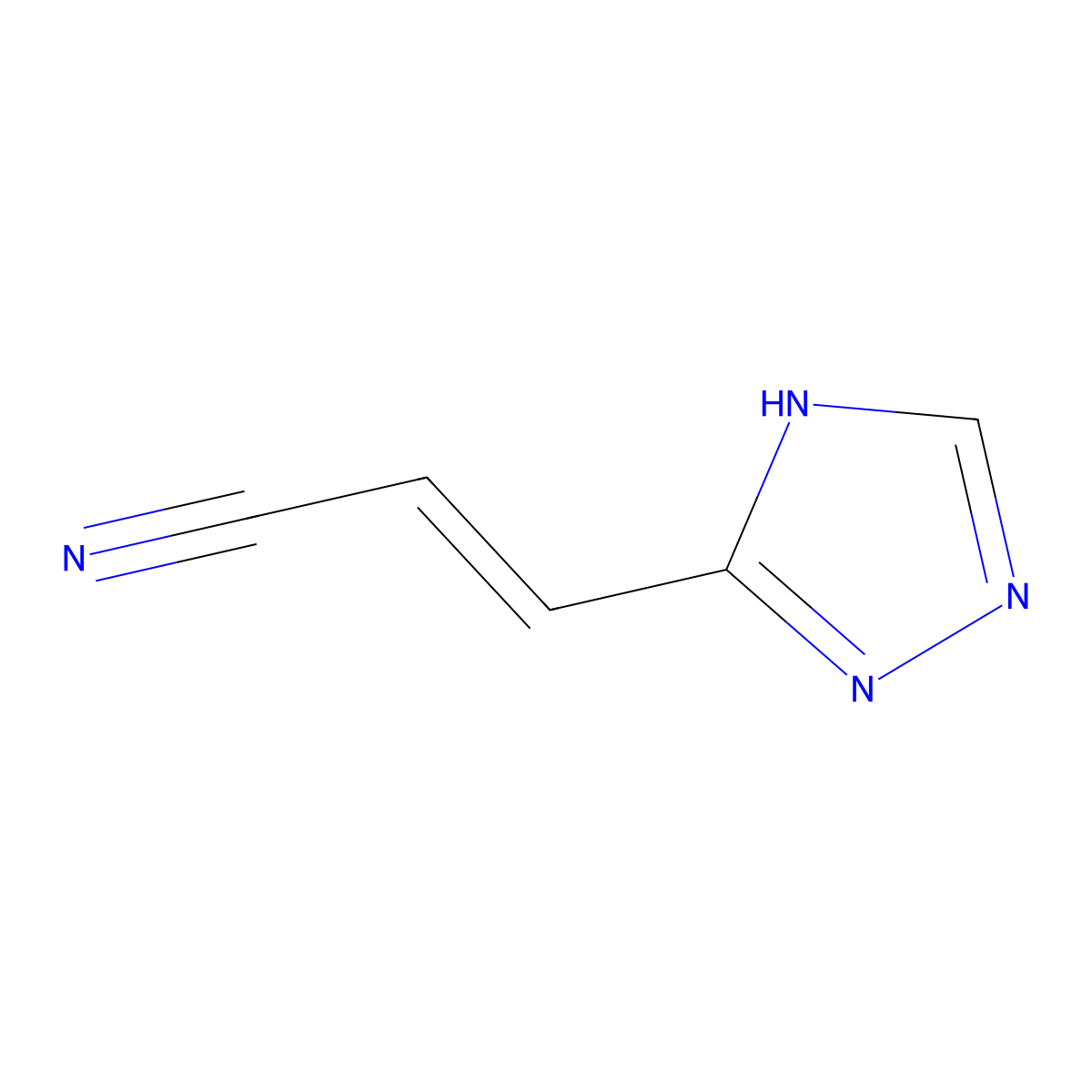 (E)-3-(4H-1,2,4-Triazol-3-yl)acrylonitrile molecular structure, CAS 40971-96-8