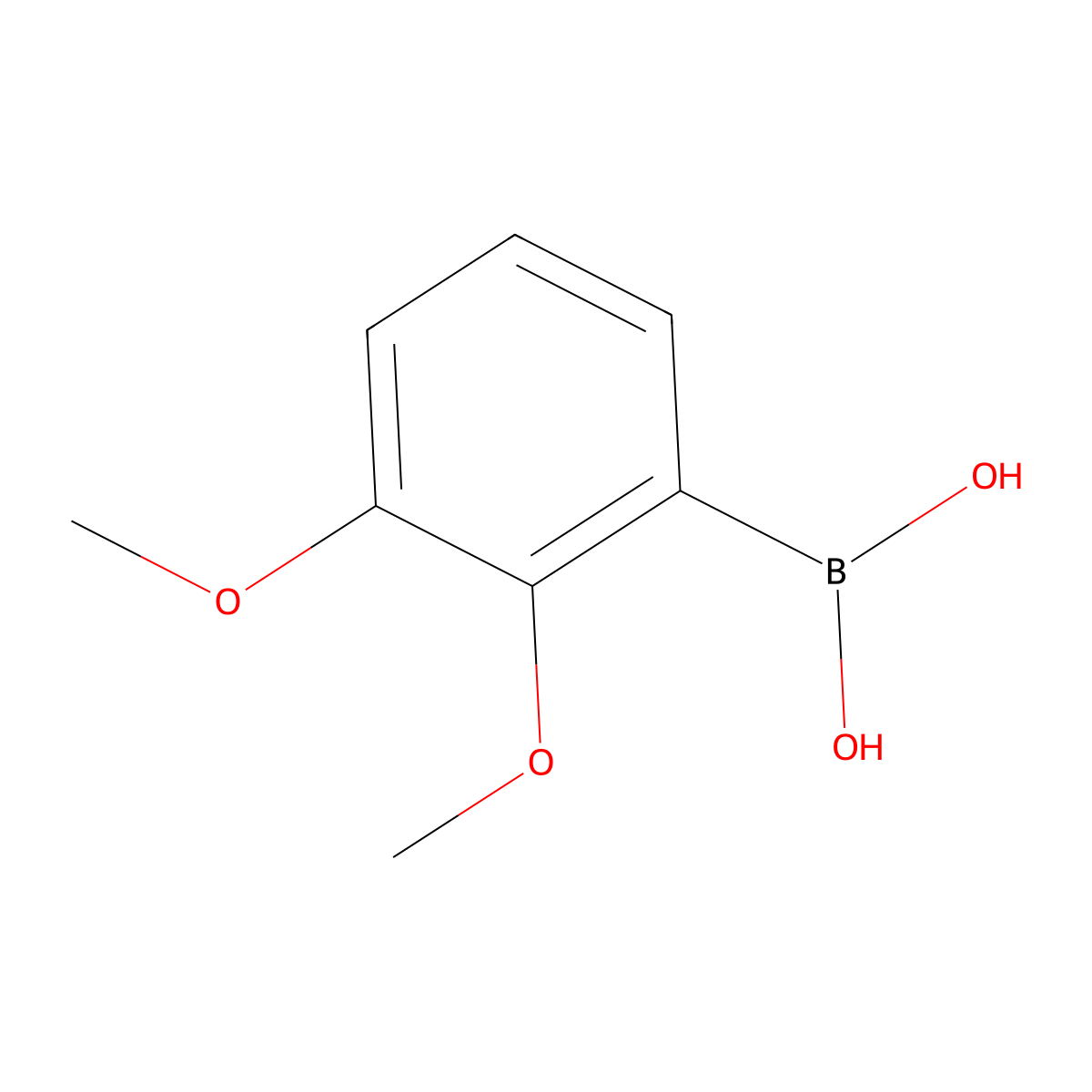 2,3-Dimethoxybenzeneboronic acid molecular structure, CAS 40972-86-9