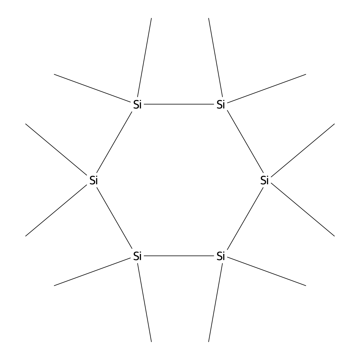 Dodecamethylcyclohexasilane molecular structure, CAS 4098-30-0