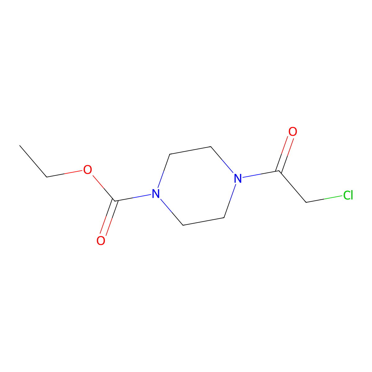 Ethyl 4-(2-chloroacetyl)piperazine-1-carboxylate molecular structure, CAS 40981-17-7