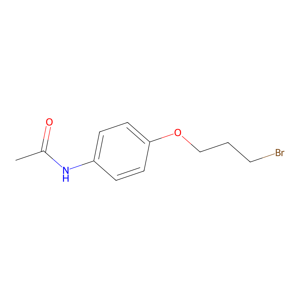 Acetamide, N-[4-(3-bromopropoxy)phenyl]- molecular structure, CAS 40981-73-5