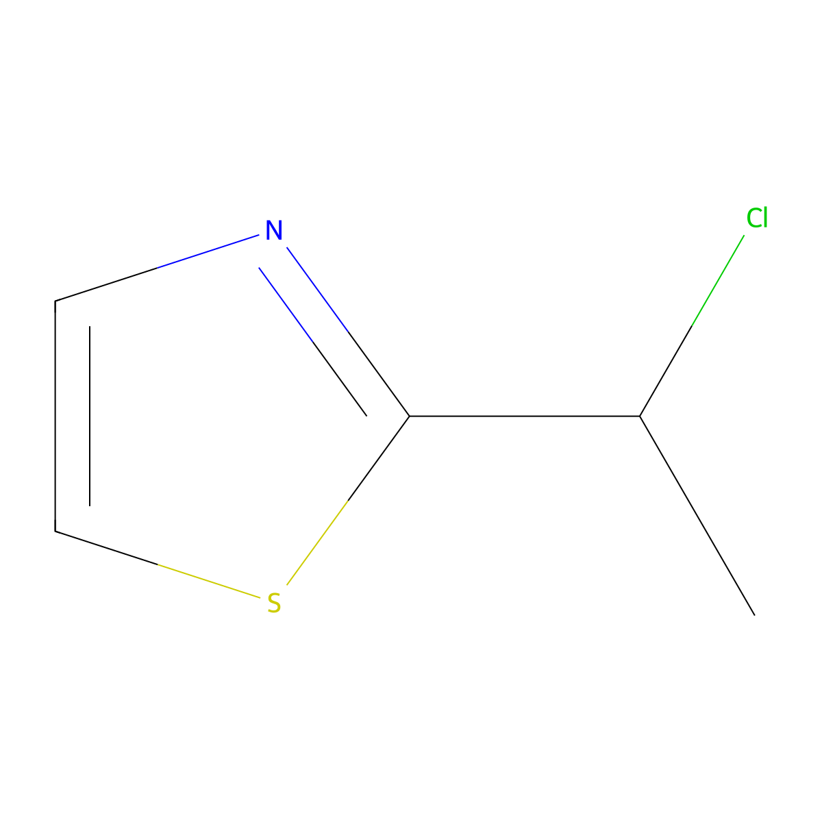2-(1-Chloroethyl)-1,3-thiazole molecular structure, CAS 40982-31-8