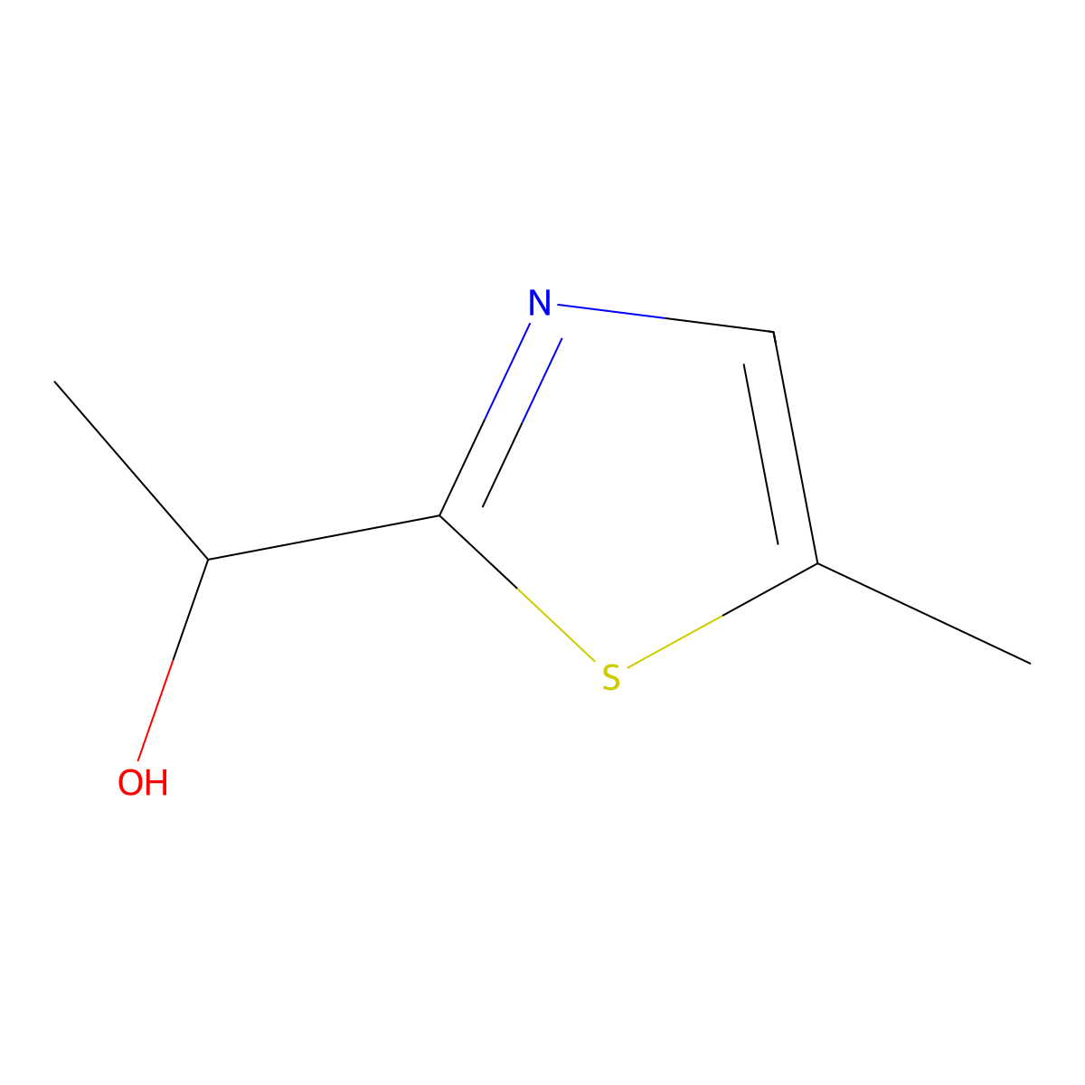 alpha,5-Dimethyl-2-thiazolemethanol molecular structure, CAS 40982-32-9