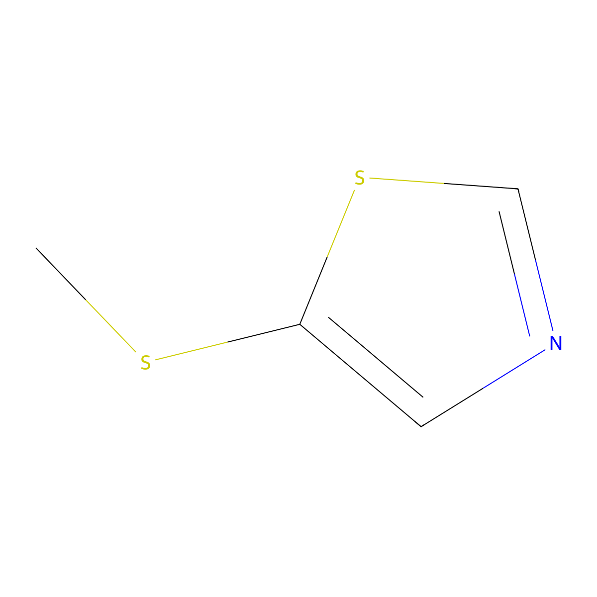 5-(Methylthio)thiazole molecular structure, CAS 40982-34-1