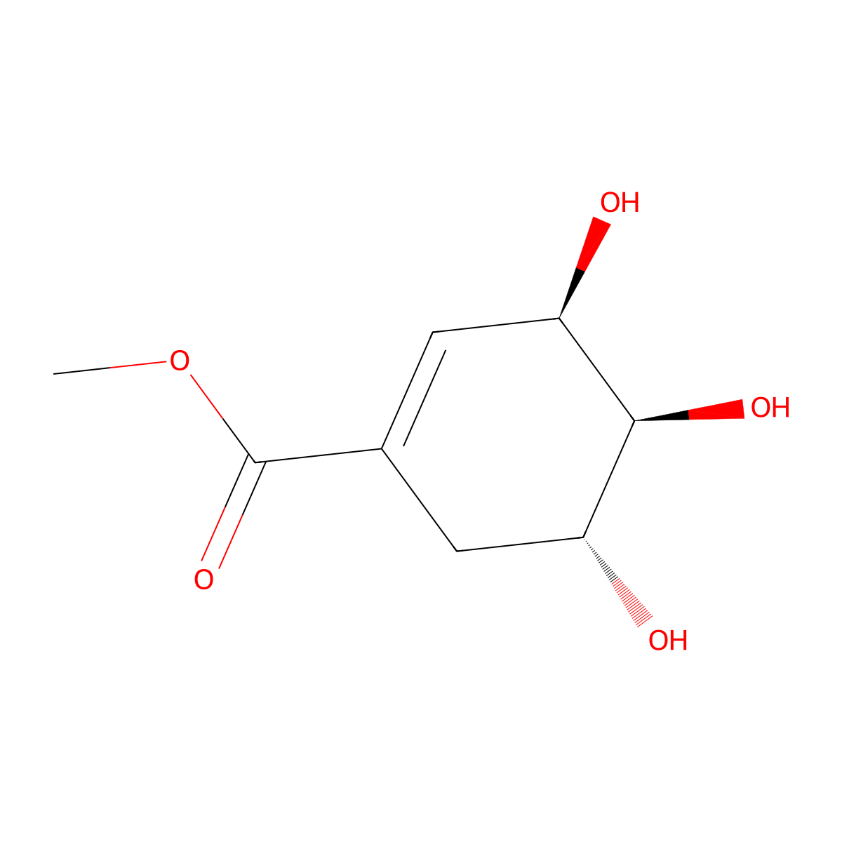 Methyl Shikimate molecular structure, CAS 40983-58-2