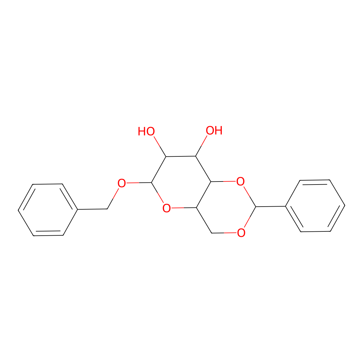 Benzyl 4,6-O-Benzylidene-alpha-D-mannopyranoside molecular structure, CAS 40983-94-6