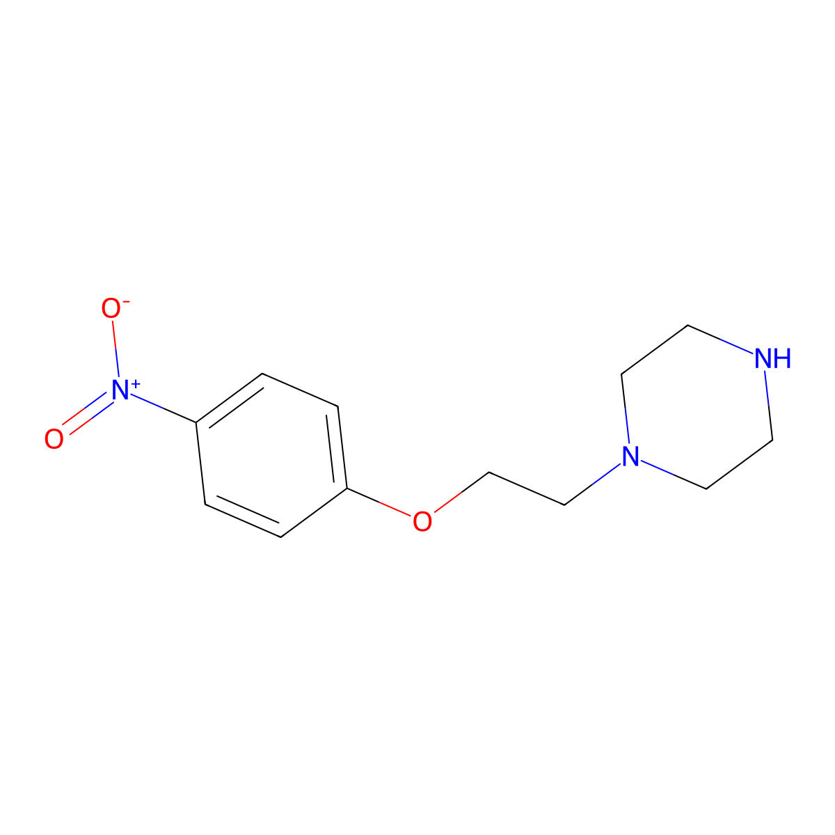 1-[2-(4-Nitrophenoxy)ethyl]piperazine molecular structure, CAS 40986-91-2