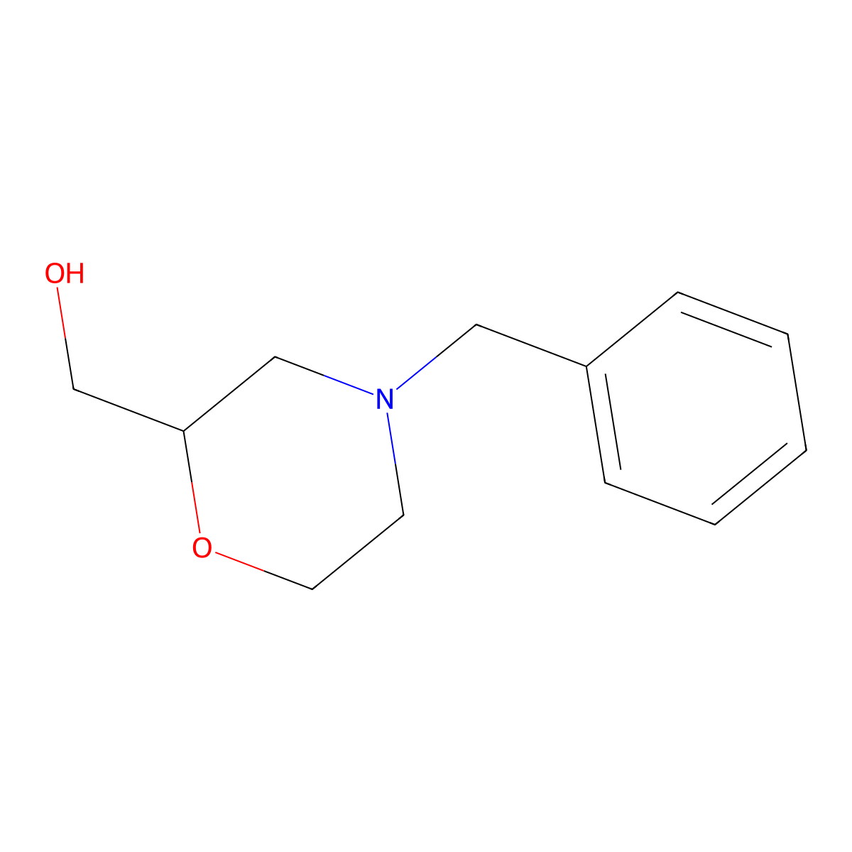 (4-Benzylmorpholin-2-yl)methanol molecular structure, CAS 40987-24-4