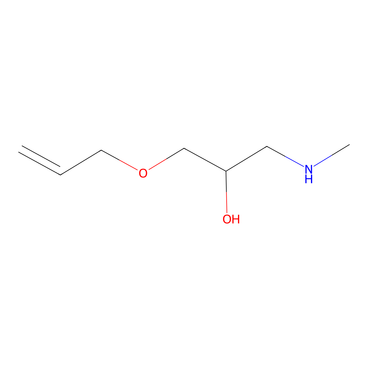 1-Allyloxy-3-methylamino-propan-2-ol molecular structure, CAS 40987-35-7