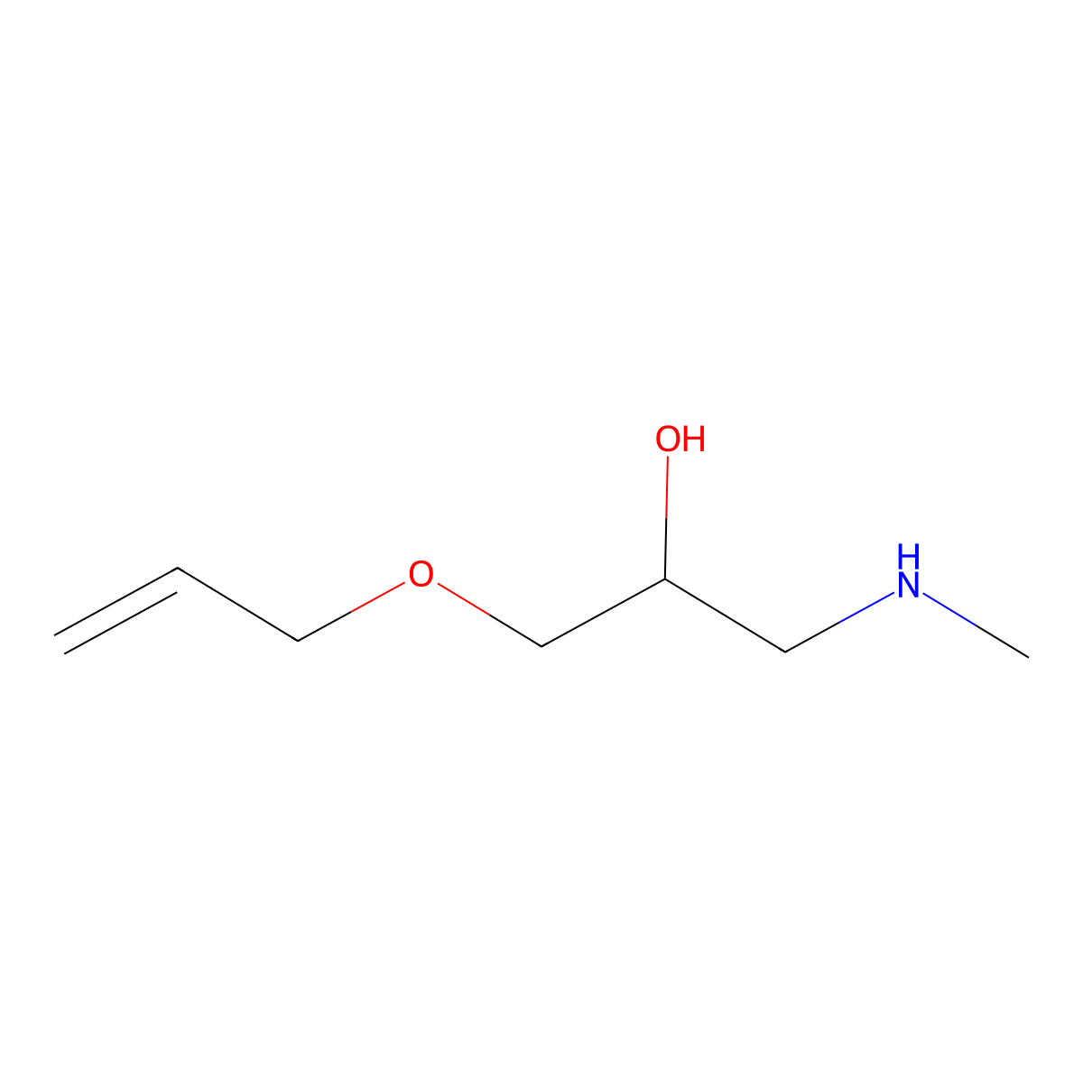 1-Allyloxy-3-methylamino-propan-2-ol molecular structure, CAS 40987-35-7