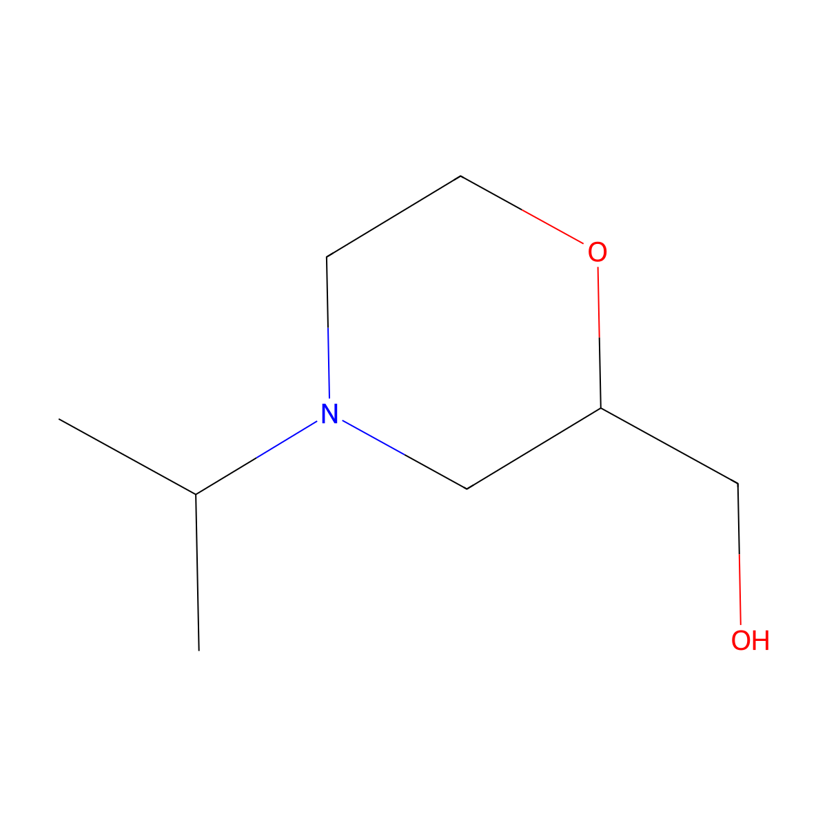 4-(1-Methylethyl)-2-morpholinemethanol molecular structure, CAS 40987-47-1