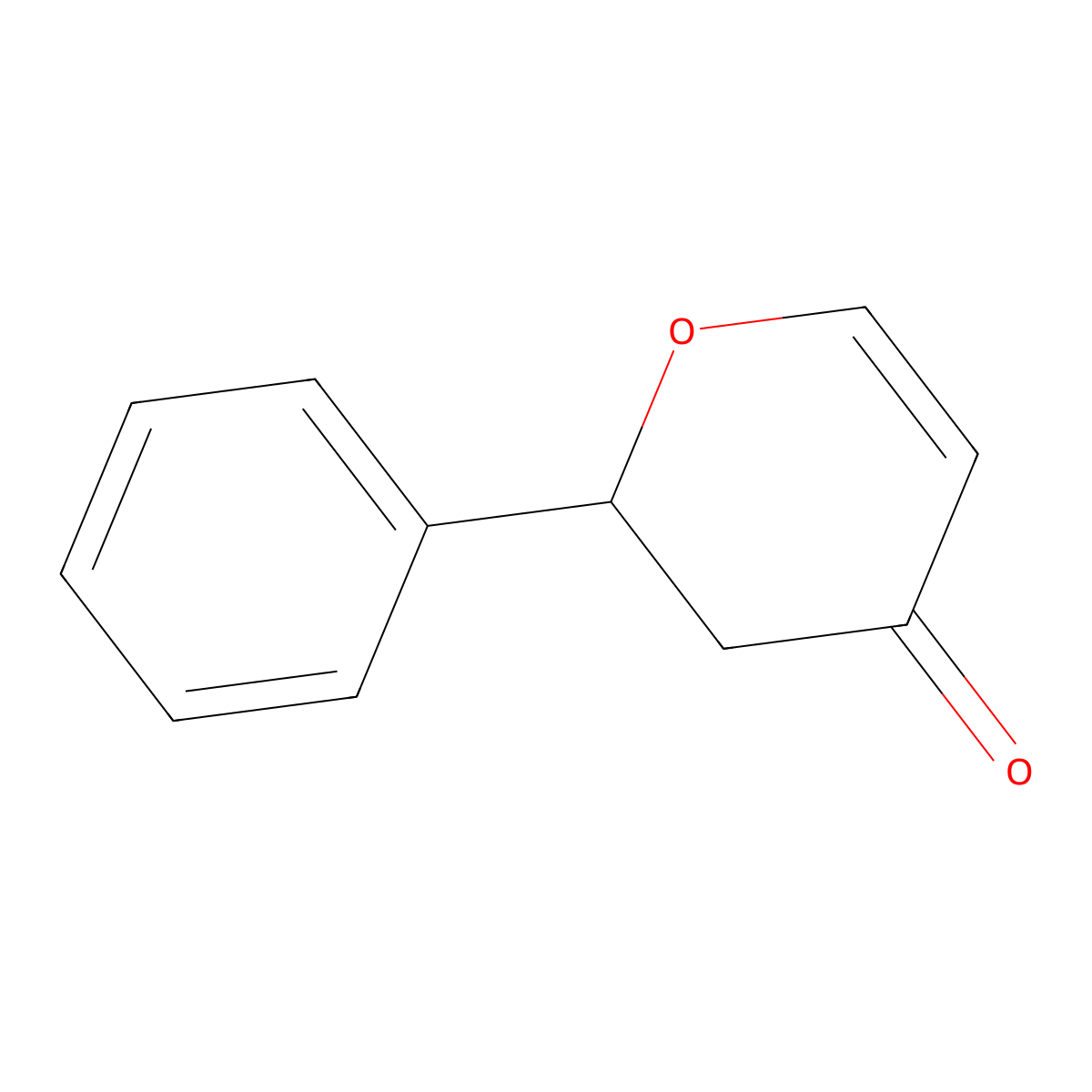 2-Phenyl-2H-pyran-4(3H)-one molecular structure, CAS 40989-96-6
