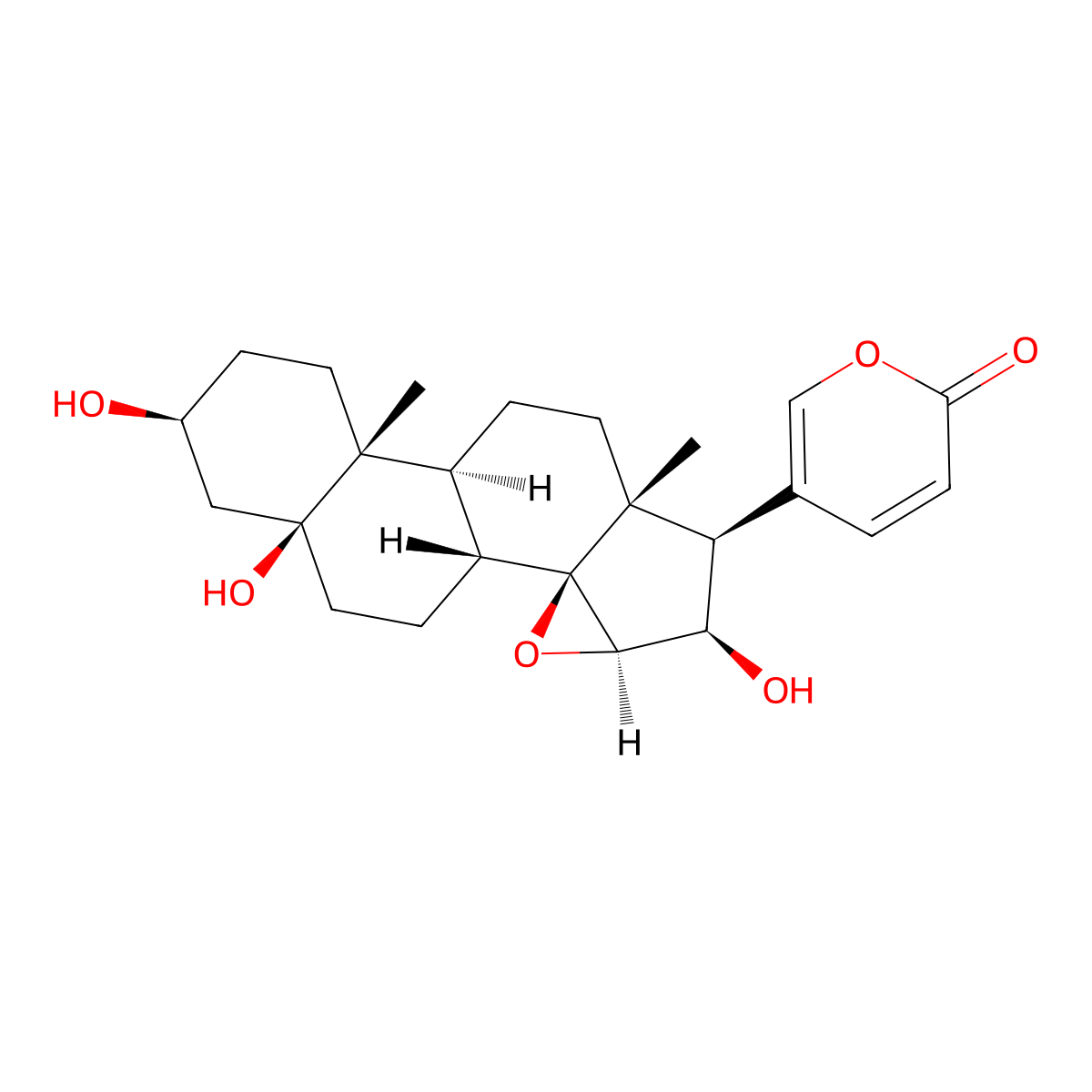 Desacetylcinobufotalin molecular structure, CAS 4099-30-3
