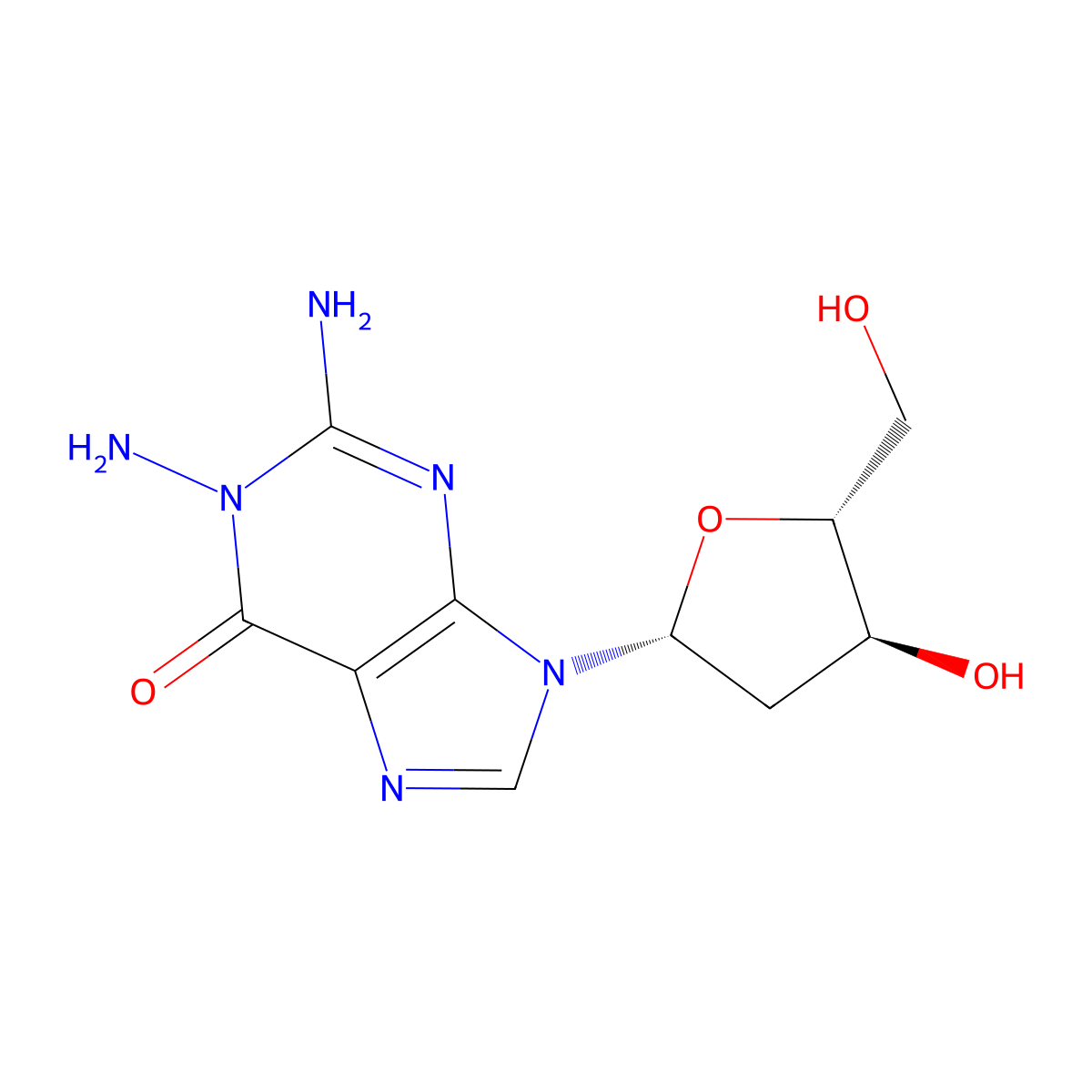 5'-Amino-5'-deoxyguanosine molecular structure, CAS 4099-84-7