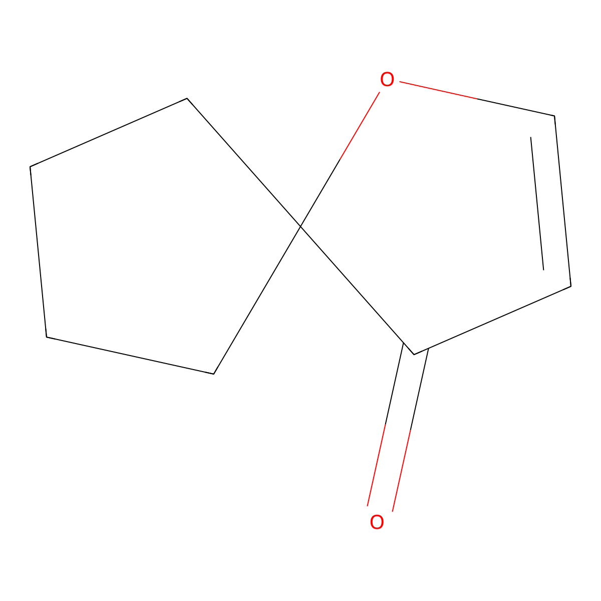 1-Oxaspiro[4.4]non-2-en-4-one molecular structure, CAS 40990-01-0