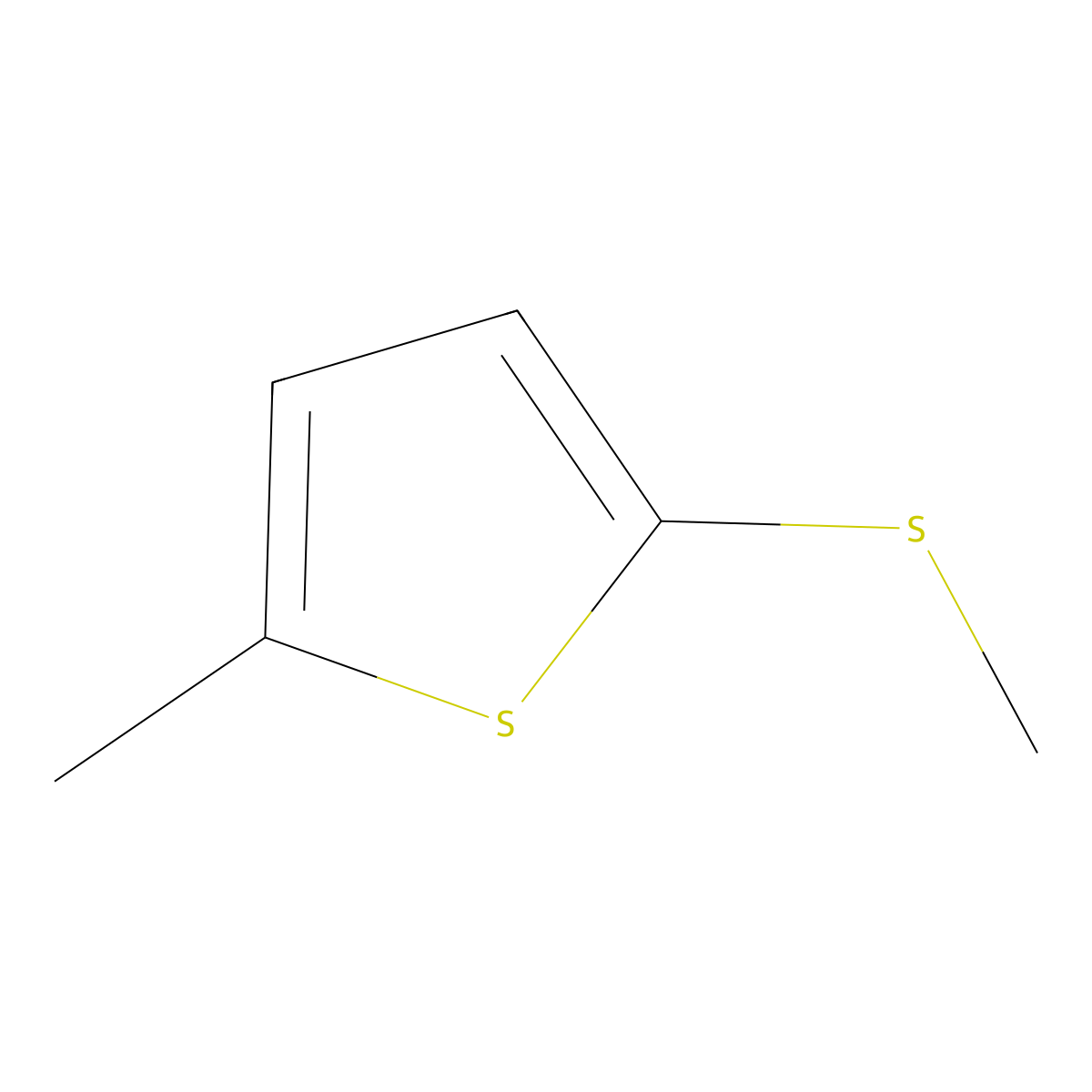2-Methyl-5-(methylsulfanyl)thiophene molecular structure, CAS 40990-29-2