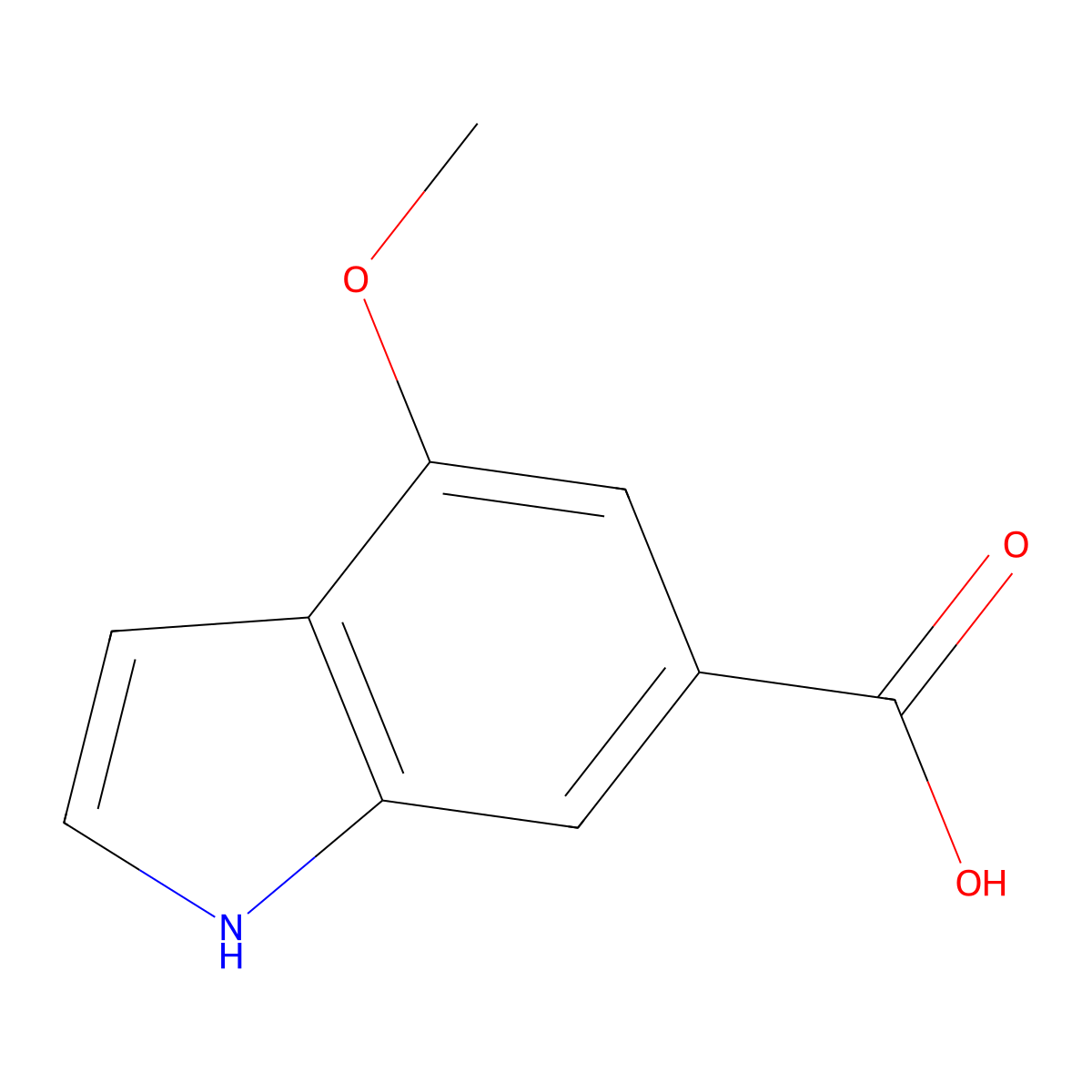 4-Methoxy-1H-indole-6-carboxylic acid molecular structure, CAS 40990-53-2